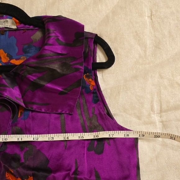 Elie Tahari Purple and Red Floral Blouse - Picture 8 of 13